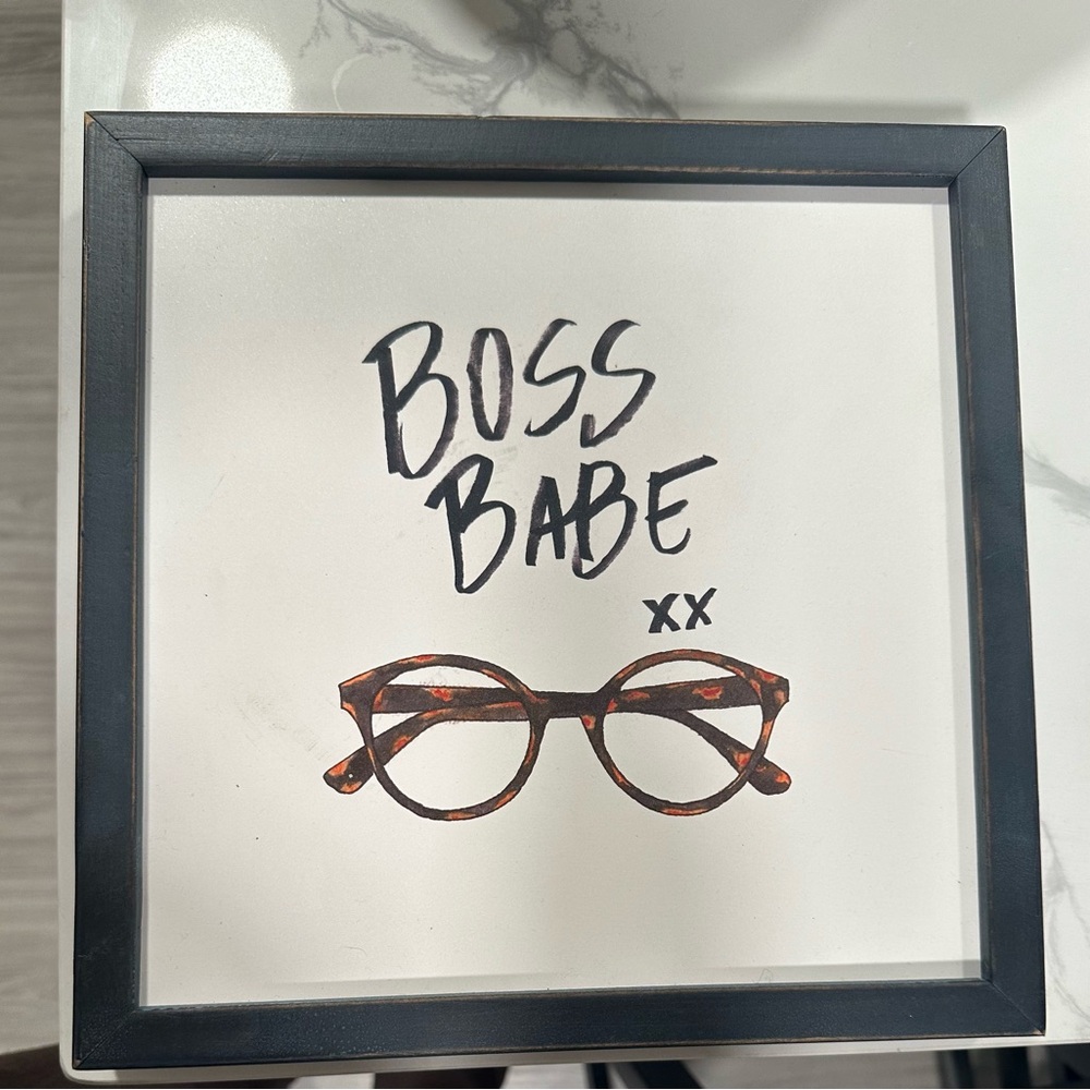 Boss Babe Wall Decor 11”x11” Office Decor Women